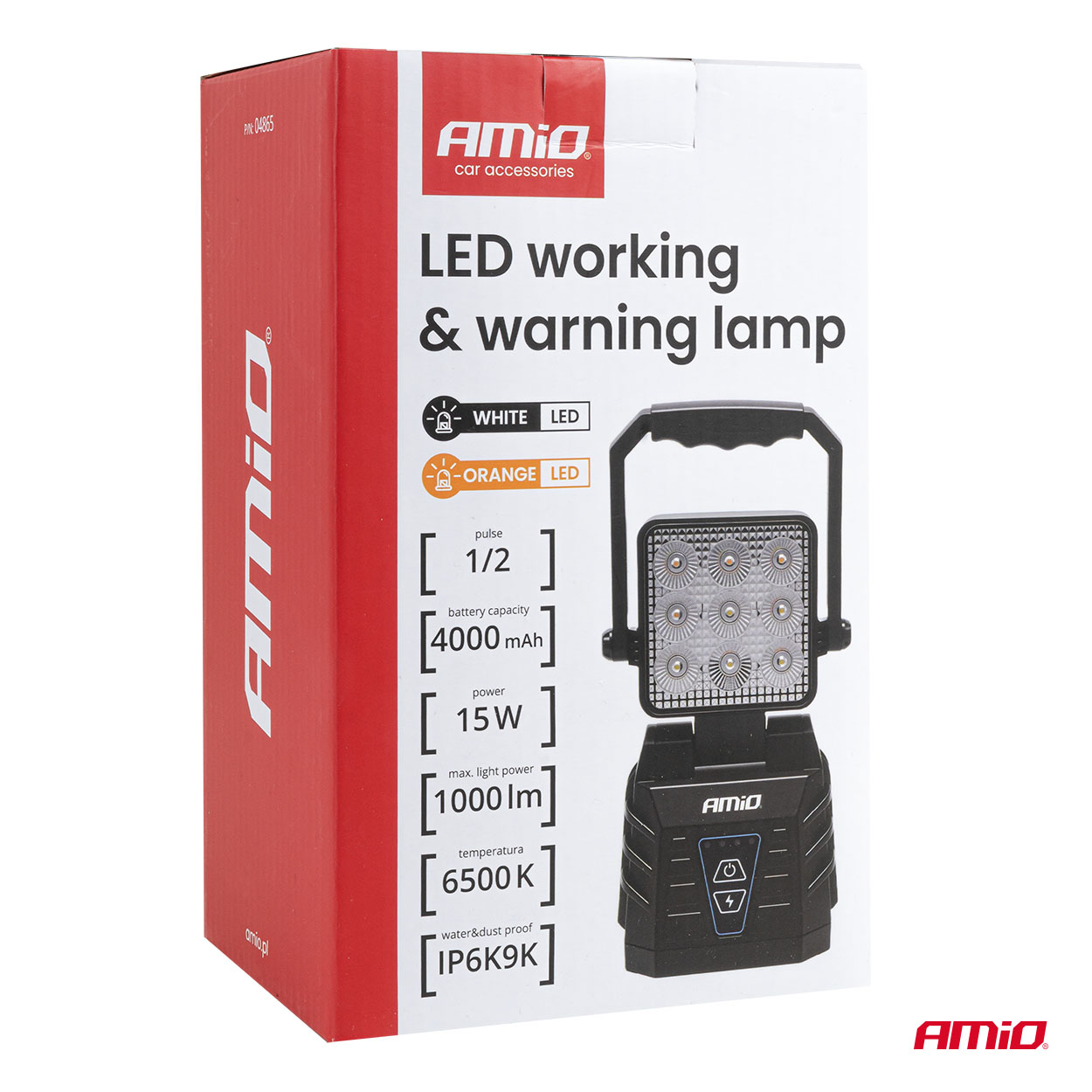 LED darba un brīdinājuma lampa 15W (BATT) AMIO-04865 LED darba un brīdinājuma lampa 15W (BATT) AMIO-04865 - Image 6