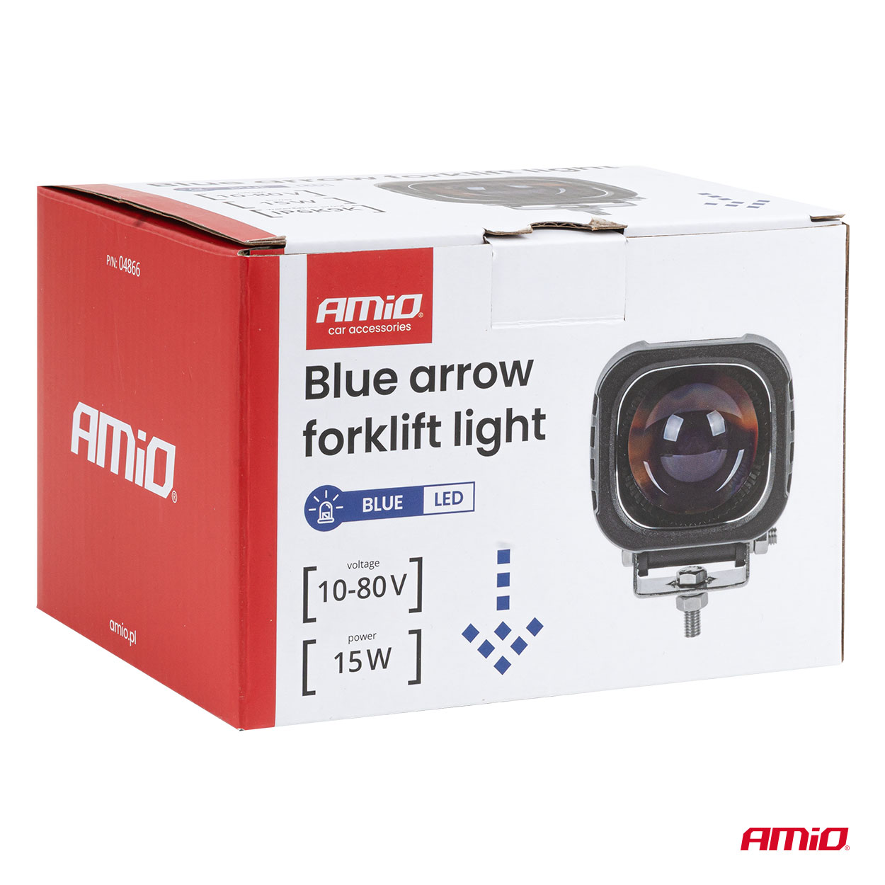 Zilas bultiņas tipa iekrāvēja lukturis 15 W 10–80 V AMIO-04866 Zilas bultiņas tipa iekrāvēja lukturis 15 W 10–80 V AMIO-04866 - Image 6