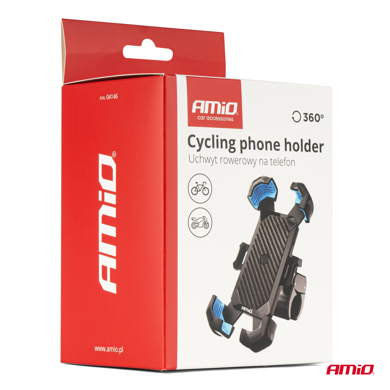 Velosipēda motorollera rotējošs tālruņa turētājs 360° AMiO-04146 Velosipēda motorollera rotējošs tālruņa turētājs 360° AMiO-04146 - Image 11