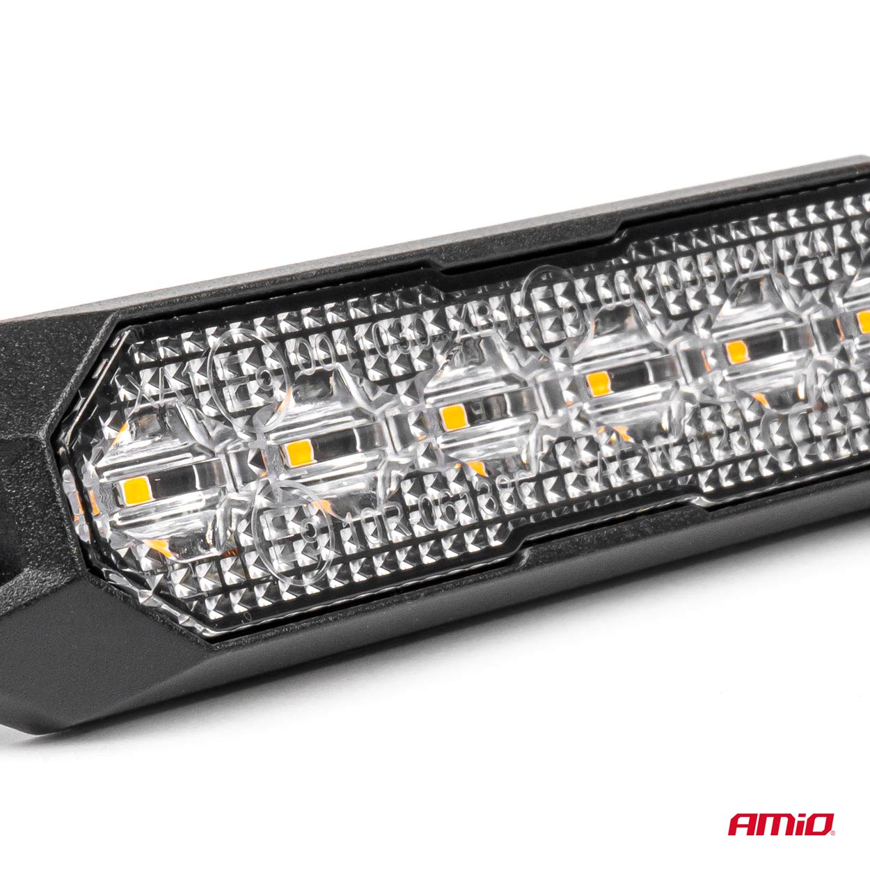 Plāns dzintara grila stiprinājuma lukturītis 6x3W LED R65 R10 12/24V IP6K9K AMIO-03930 Plāns dzintara grila stiprinājuma lukturītis 6x3W LED R65 R10 12/24V IP6K9K AMIO-03930 - Image 2
