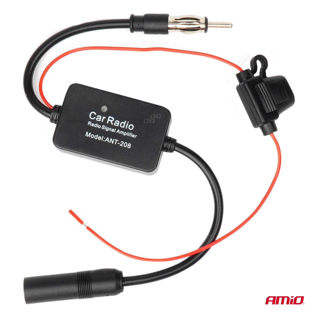 Automašīnas antenas pastiprinātājs ar traucējumu aizsardzību 12V AMIO-04133 Automašīnas antenas pastiprinātājs ar traucējumu aizsardzību 12V AMIO-04133 - Image 2