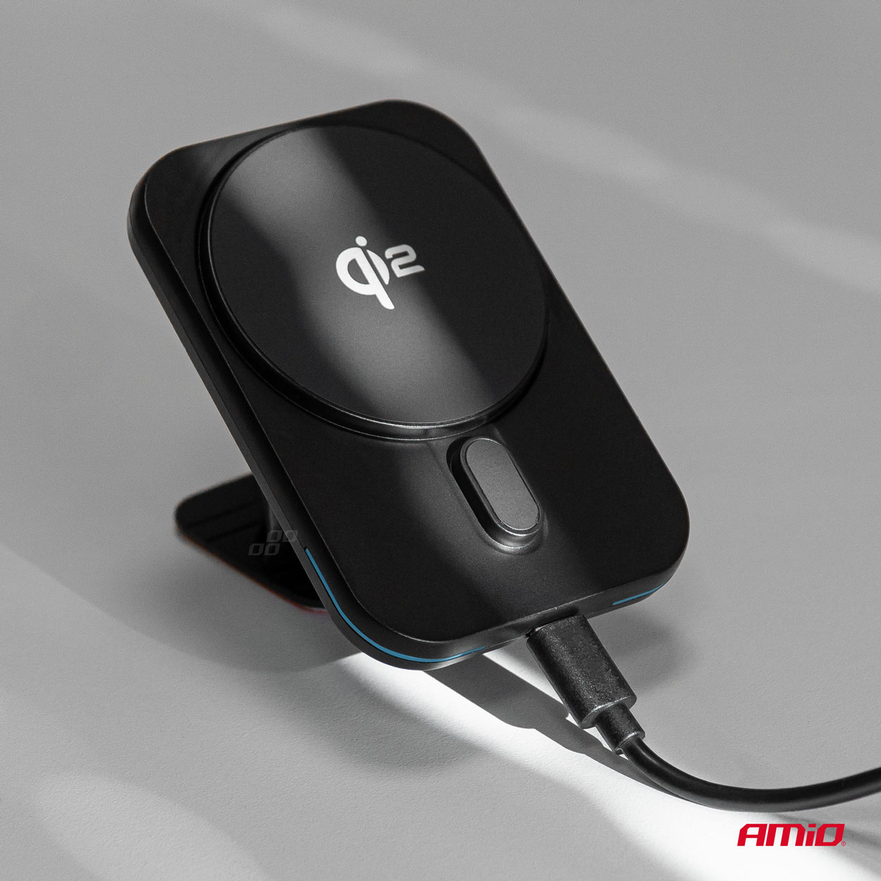 Ātrs magnētisks bezvadu automašīnas lādētājs logu paneļa uzlādei Qi2 15W AMIO-04181 Ātrs magnētisks bezvadu automašīnas lādētājs logu paneļa uzlādei Qi2 15W AMIO-04181 - Image 2