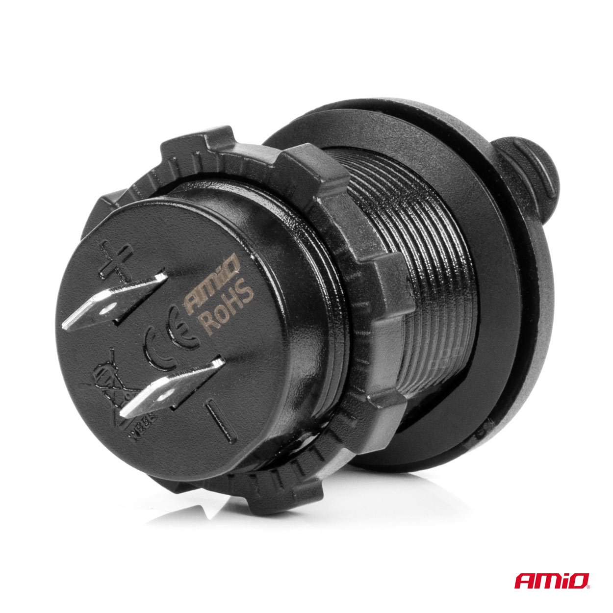 Ūdensizturīgs tālruņa lādētājs ar ZILU LED indikatoru 4.2A 2xUSB 12/24V AMIO-04217 Ūdensizturīgs tālruņa lādētājs ar ZILU LED indikatoru 4.2A 2xUSB 12/24V AMIO-04217 - Image 2