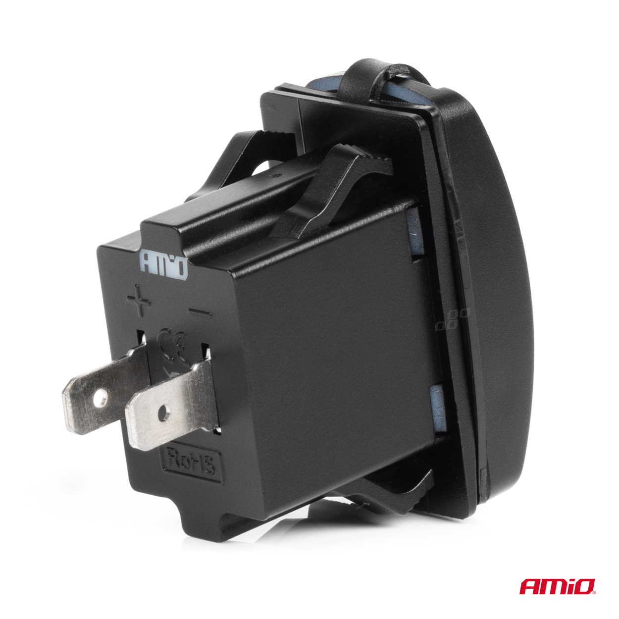 Laivas formas ūdensnecaurlaidīgs tālruņa lādētājs ar SARKANU LED fona apgaismojumu USB + USB C QC3.0 12/24V AMIO-04229 Laivas formas ūdensnecaurlaidīgs tālruņa lādētājs ar SARKANU LED fona apgaismojumu USB + USB C QC3.0 12/24V AMIO-04229 - Image 2