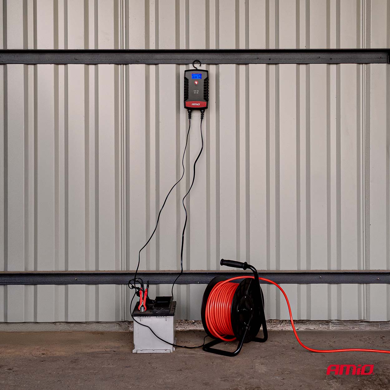 Digitālais akumulatora lādētājs AGM GEL STD LiFePo4 MAX 6A 6/12V PRO HOOK AMIO-04532 Digitālais akumulatora lādētājs AGM GEL STD LiFePo4 MAX 6A 6/12V PRO HOOK AMIO-04532 - Image 2