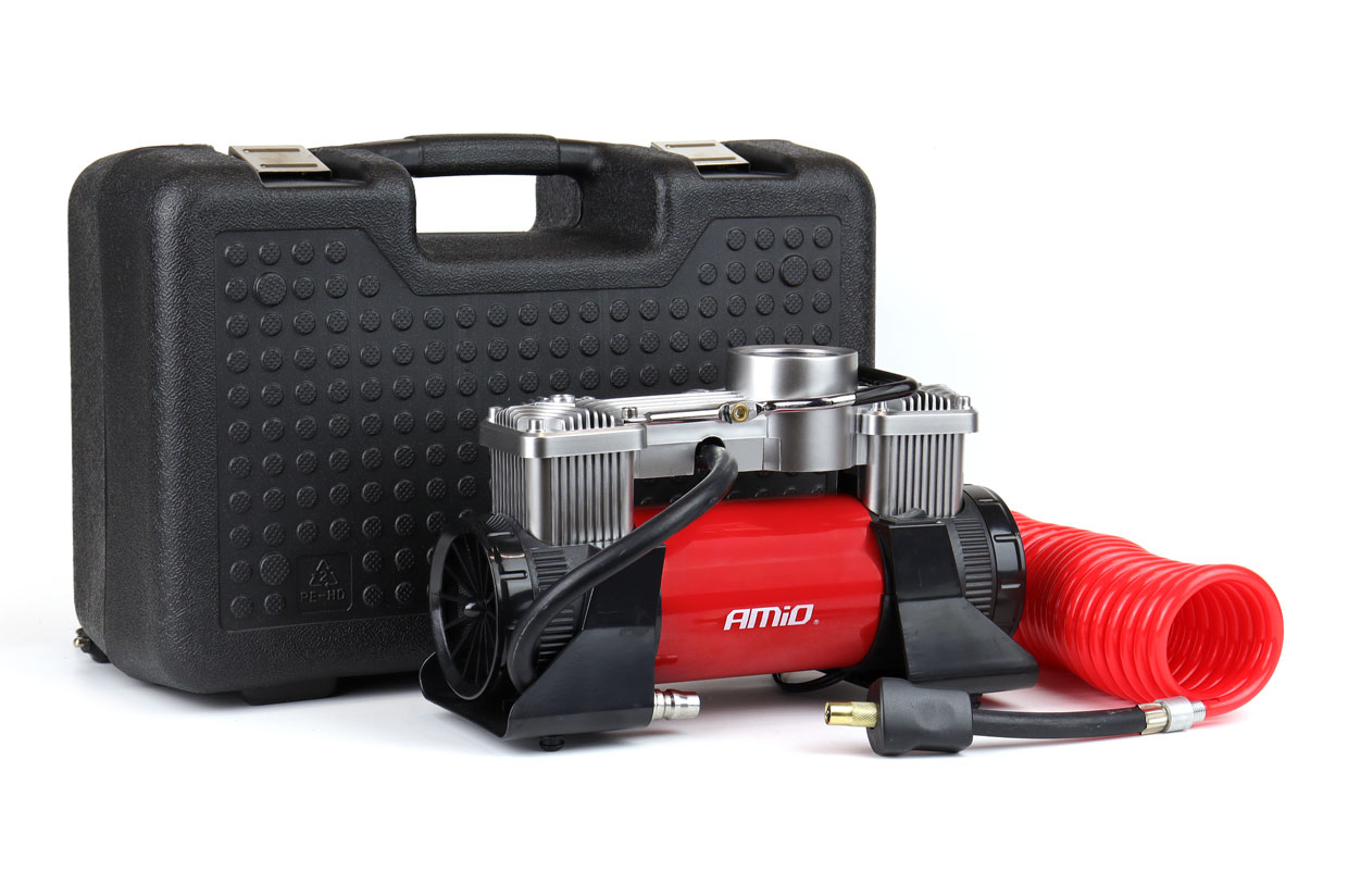 Automašīnas gaisa kompresors 2 cilindru 12V HQ ACOMP-18 AMiO-02640 Automašīnas gaisa kompresors 2 cilindru 12V HQ ACOMP-18 AMiO-02640 - Image 3