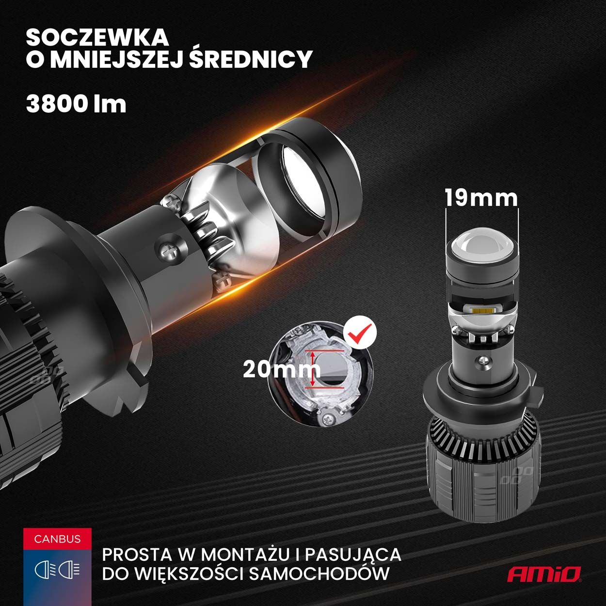 LED priekšējie lukturi H7 PL lēcu sērija AMiO-03668 LED priekšējie lukturi H7 PL lēcu sērija AMiO-03668 - Image 3