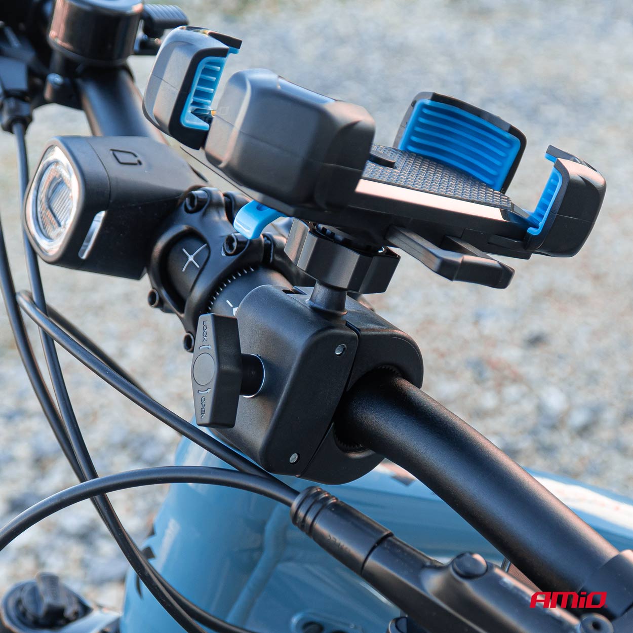 Velosipēda motorollera rotējošs tālruņa turētājs 360° AMiO-04146 Velosipēda motorollera rotējošs tālruņa turētājs 360° AMiO-04146 - Image 3