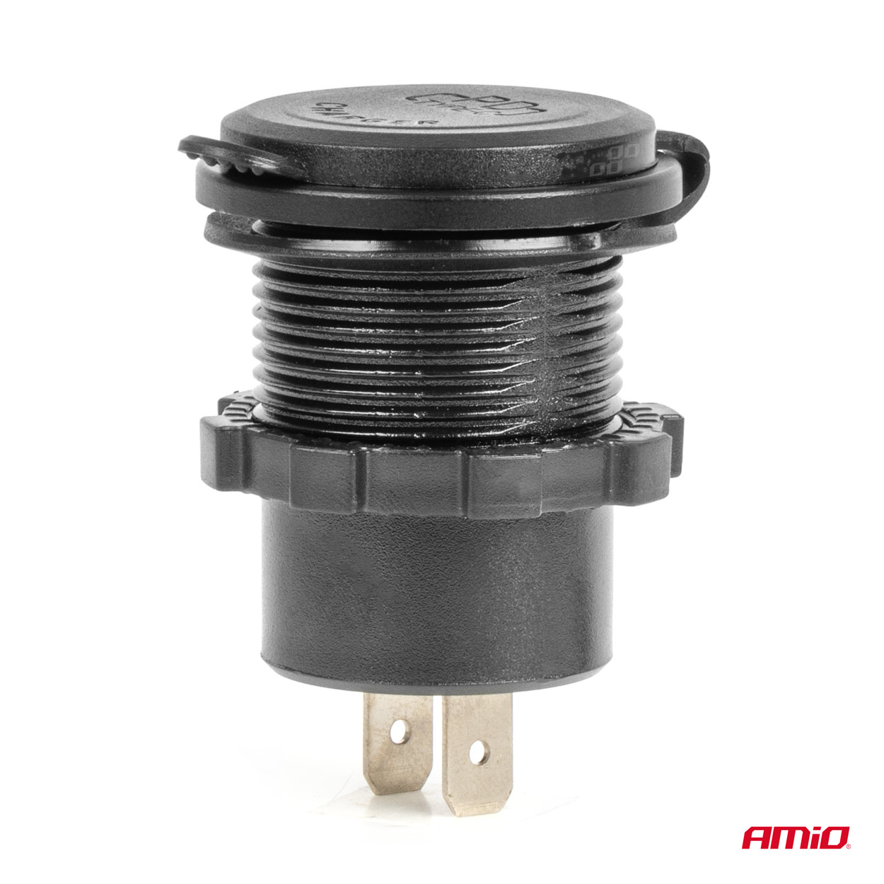 Ūdensizturīgs tālruņa lādētājs ar slēdzi, sarkanu LED fona apgaismojumu, 2xUSB C 12/24V AMIO-04224 Ūdensizturīgs tālruņa lādētājs ar slēdzi, sarkanu LED fona apgaismojumu, 2xUSB C 12/24V AMIO-04224 - Image 3