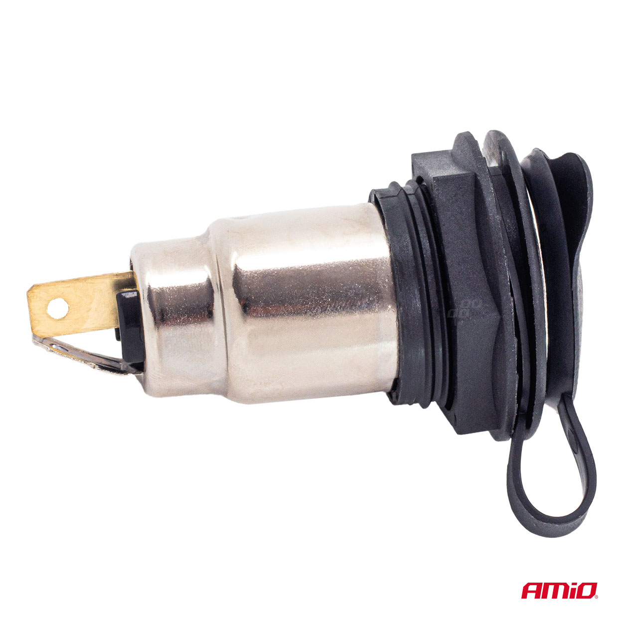 Strāvas padeves kontaktligzda ar vāciņu 250W 12V 24V AMIO-04462 Strāvas padeves kontaktligzda ar vāciņu 250W 12V 24V AMIO-04462 - Image 3