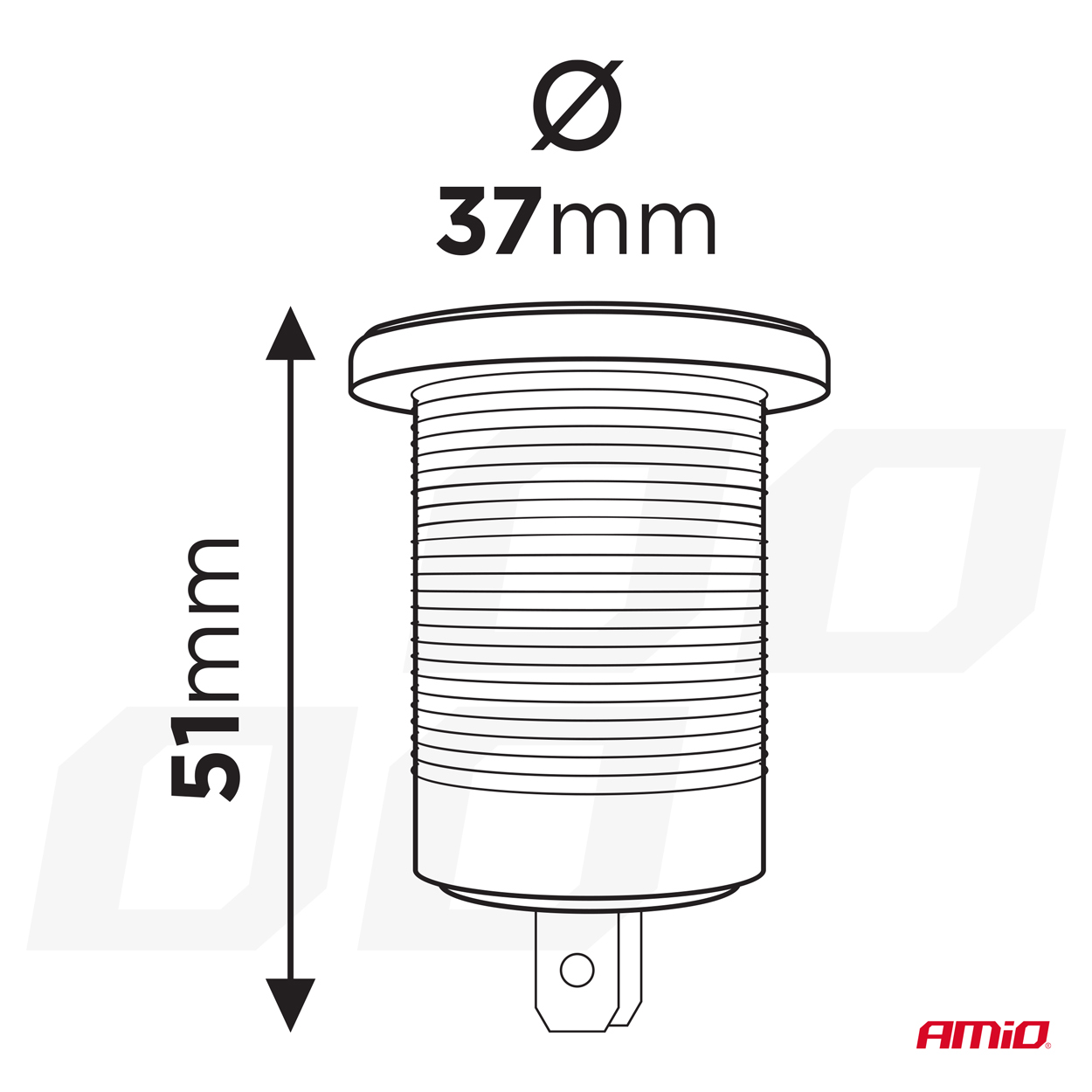 Ūdensizturīgs tālruņa lādētājs ar SARKANU LED fona apgaismojumu 2xUSB C 12/24V AMIO-04223 Ūdensizturīgs tālruņa lādētājs ar SARKANU LED fona apgaismojumu 2xUSB C 12/24V AMIO-04223 - Image 4