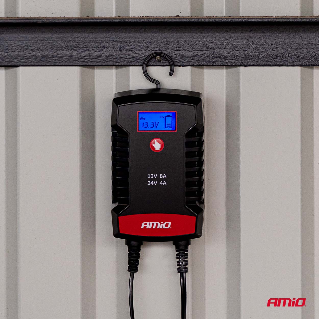 Digitālais akumulatora lādētājs AGM GEL STD LiFePo4 MAX 6A 6/12V PRO HOOK AMIO-04532 Digitālais akumulatora lādētājs AGM GEL STD LiFePo4 MAX 6A 6/12V PRO HOOK AMIO-04532 - Image 4