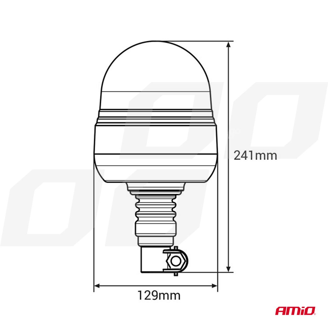 LED brīdinājuma lampa 39 LED flex R65 R10 12V 24V WAR09P AMIO-01501 LED brīdinājuma lampa 39 LED flex R65 R10 12V 24V WAR09P AMIO-01501 - Image 5