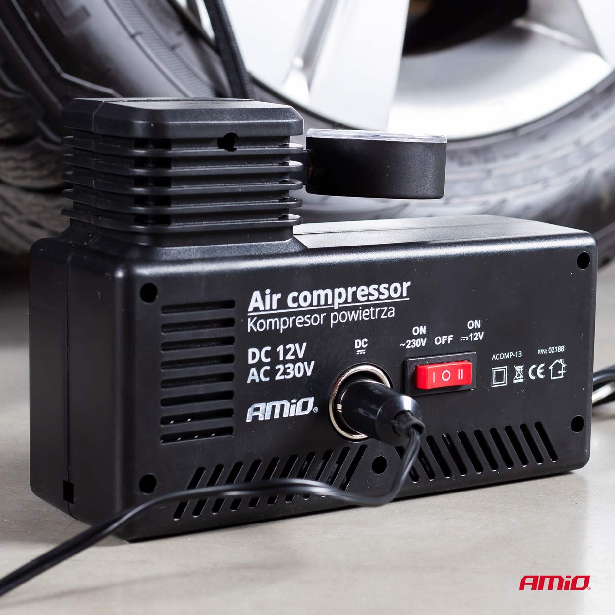 Automašīnas gaisa kompresors 12V/230V Acomp-13 AMIO-02188 Automašīnas gaisa kompresors 12V/230V Acomp-13 AMIO-02188 - Image 5