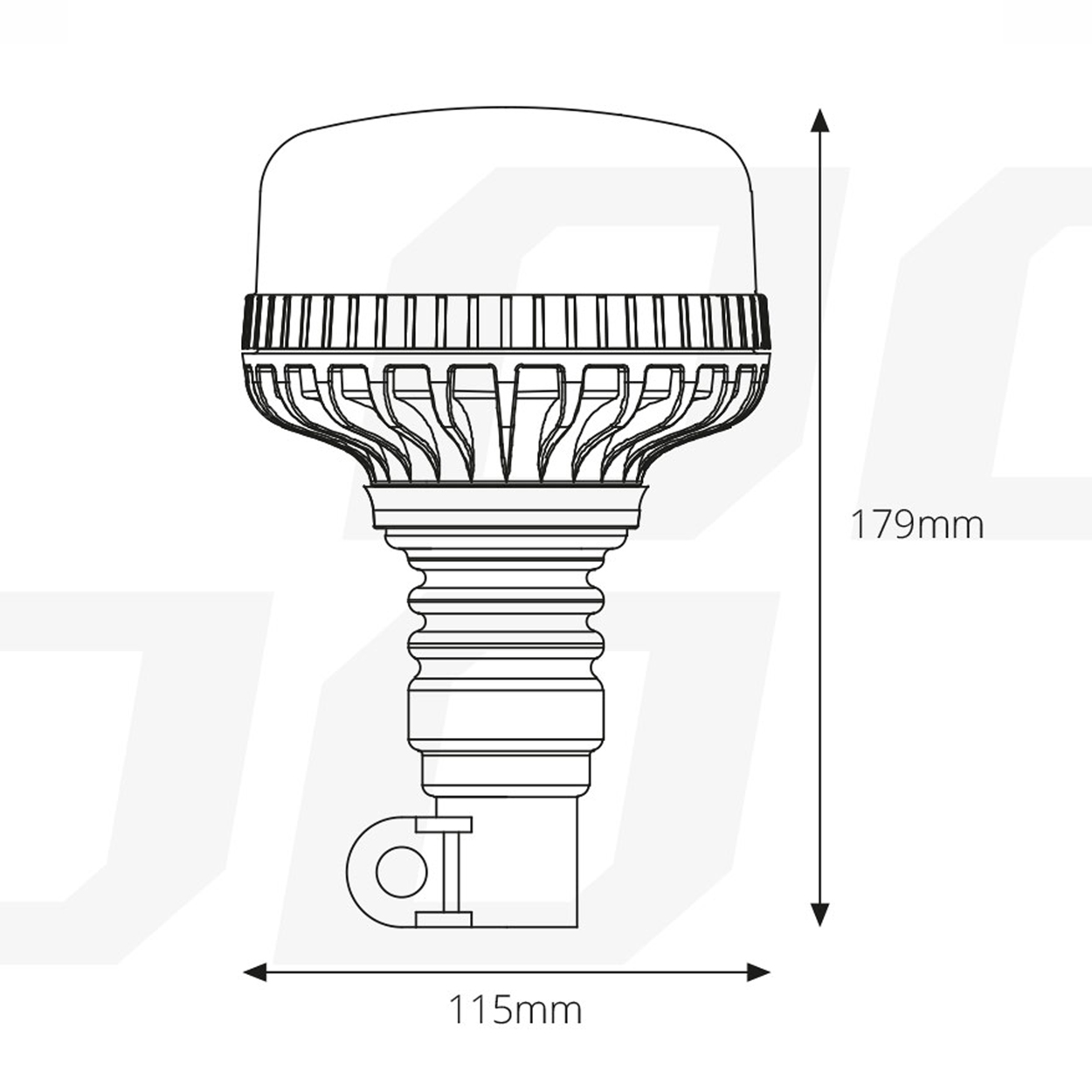 LED brīdinājuma lampa 36 LED flex R65 R10 12V 24V W03p AMIO-02293 LED brīdinājuma lampa 36 LED flex R65 R10 12V 24V W03p AMIO-02293 - Image 5