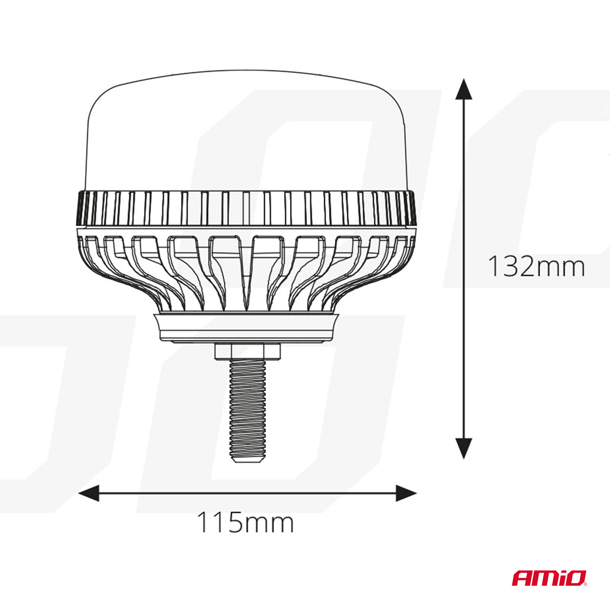 Brīdinājuma lampa 36 LED skrūve R65 R10 12V 24V W03sb AMIO-02294 Brīdinājuma lampa 36 LED skrūve R65 R10 12V 24V W03sb AMIO-02294 - Image 5