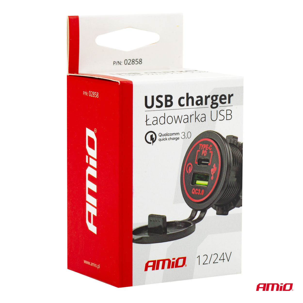 Ūdensizturīgs tālruņa lādētājs USB+USB-C 12/24V MOD-08 AMIO-02858 Ūdensizturīgs tālruņa lādētājs USB+USB-C 12/24V MOD-08 AMIO-02858 - Image 5