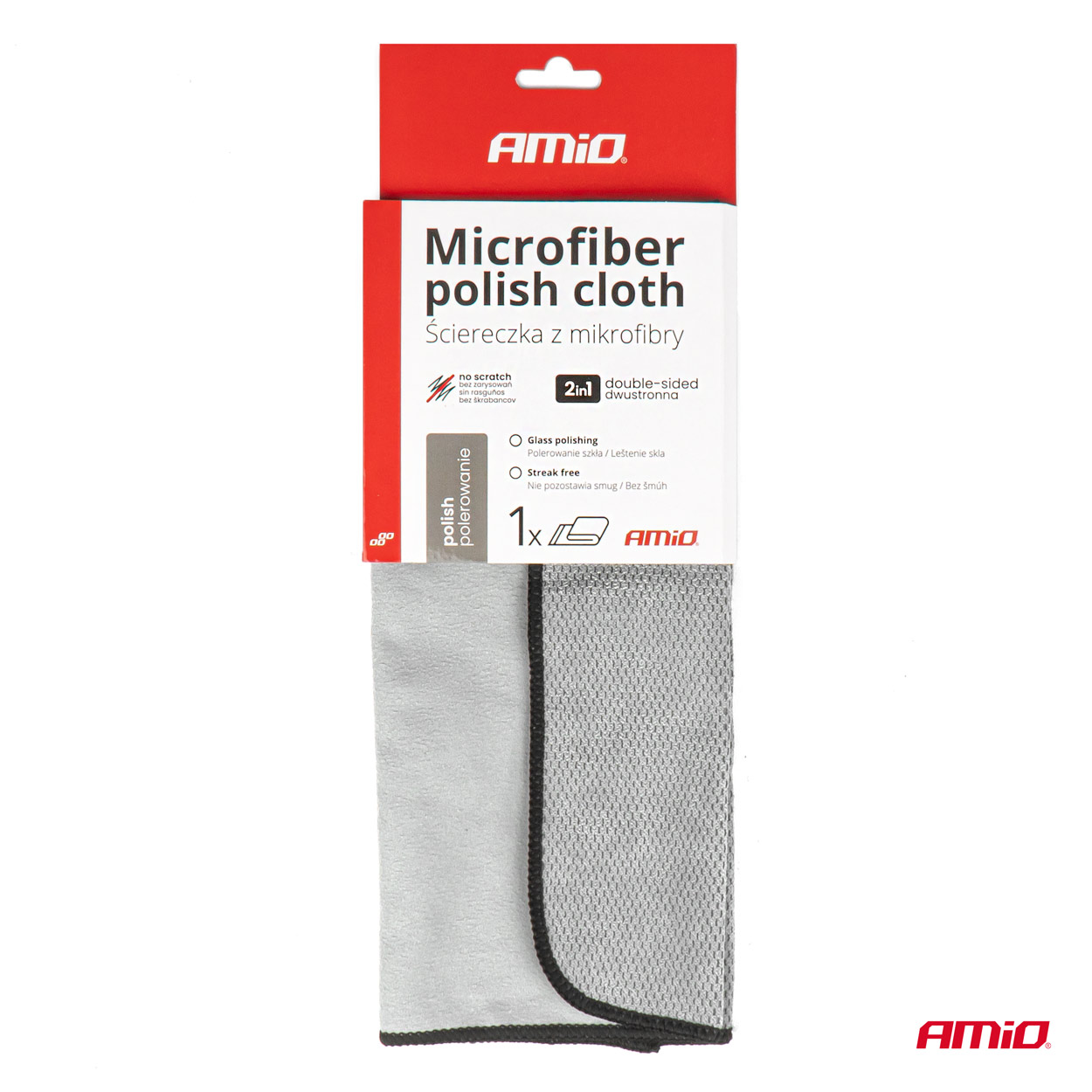 Mikrošķiedras lupatiņa pulēšanai 30x40cm 230g AMIO-03975 Mikrošķiedras lupatiņa pulēšanai 30x40cm 230g AMIO-03975 - Image 5