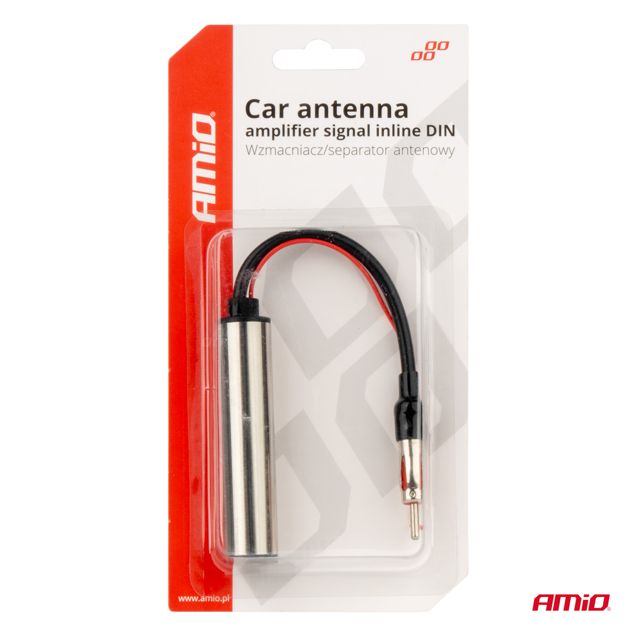 Automašīnas antenas pastiprinātāja signāla iebūvētais DIN 12/24V AMIO-04132 Automašīnas antenas pastiprinātāja signāla iebūvētais DIN 12/24V AMIO-04132 - Image 5