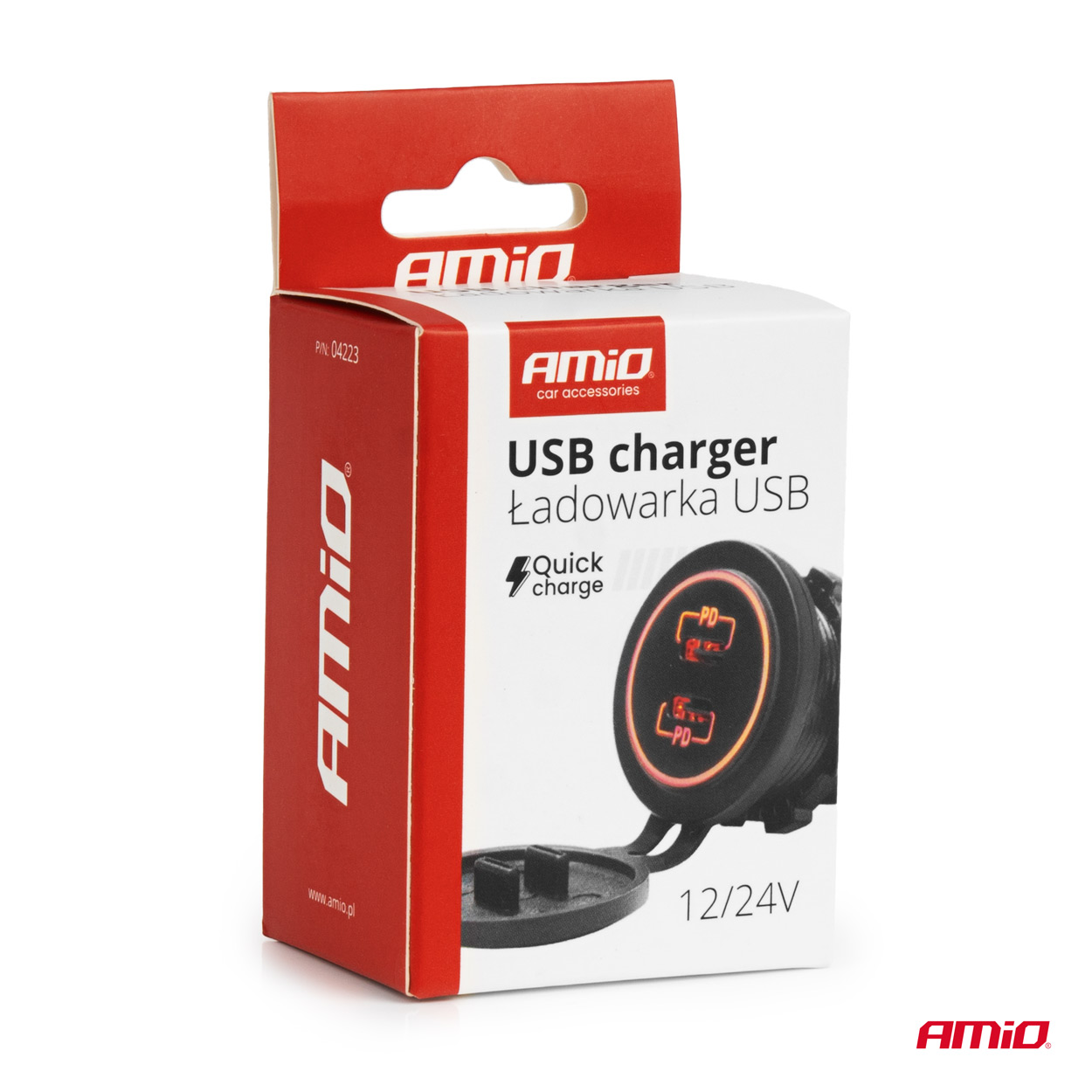 Ūdensizturīgs tālruņa lādētājs ar SARKANU LED fona apgaismojumu 2xUSB C 12/24V AMIO-04223 Ūdensizturīgs tālruņa lādētājs ar SARKANU LED fona apgaismojumu 2xUSB C 12/24V AMIO-04223 - Image 5