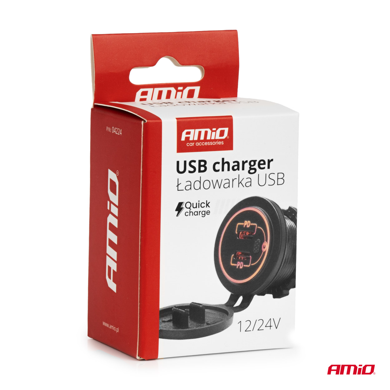 Ūdensizturīgs tālruņa lādētājs ar slēdzi, sarkanu LED fona apgaismojumu, 2xUSB C 12/24V AMIO-04224 Ūdensizturīgs tālruņa lādētājs ar slēdzi, sarkanu LED fona apgaismojumu, 2xUSB C 12/24V AMIO-04224 - Image 5