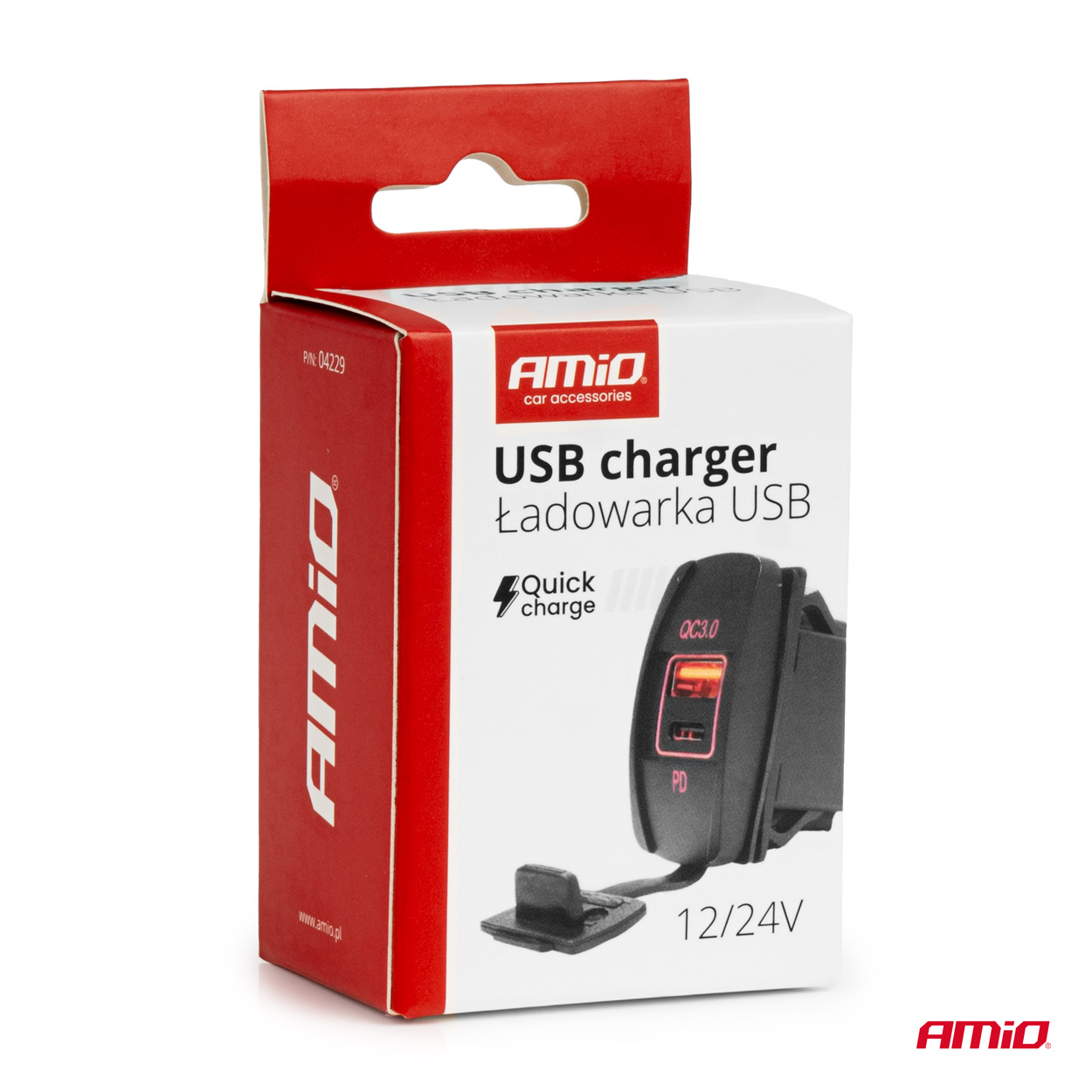 Laivas formas ūdensnecaurlaidīgs tālruņa lādētājs ar SARKANU LED fona apgaismojumu USB + USB C QC3.0 12/24V AMIO-04229 Laivas formas ūdensnecaurlaidīgs tālruņa lādētājs ar SARKANU LED fona apgaismojumu USB + USB C QC3.0 12/24V AMIO-04229 - Image 5