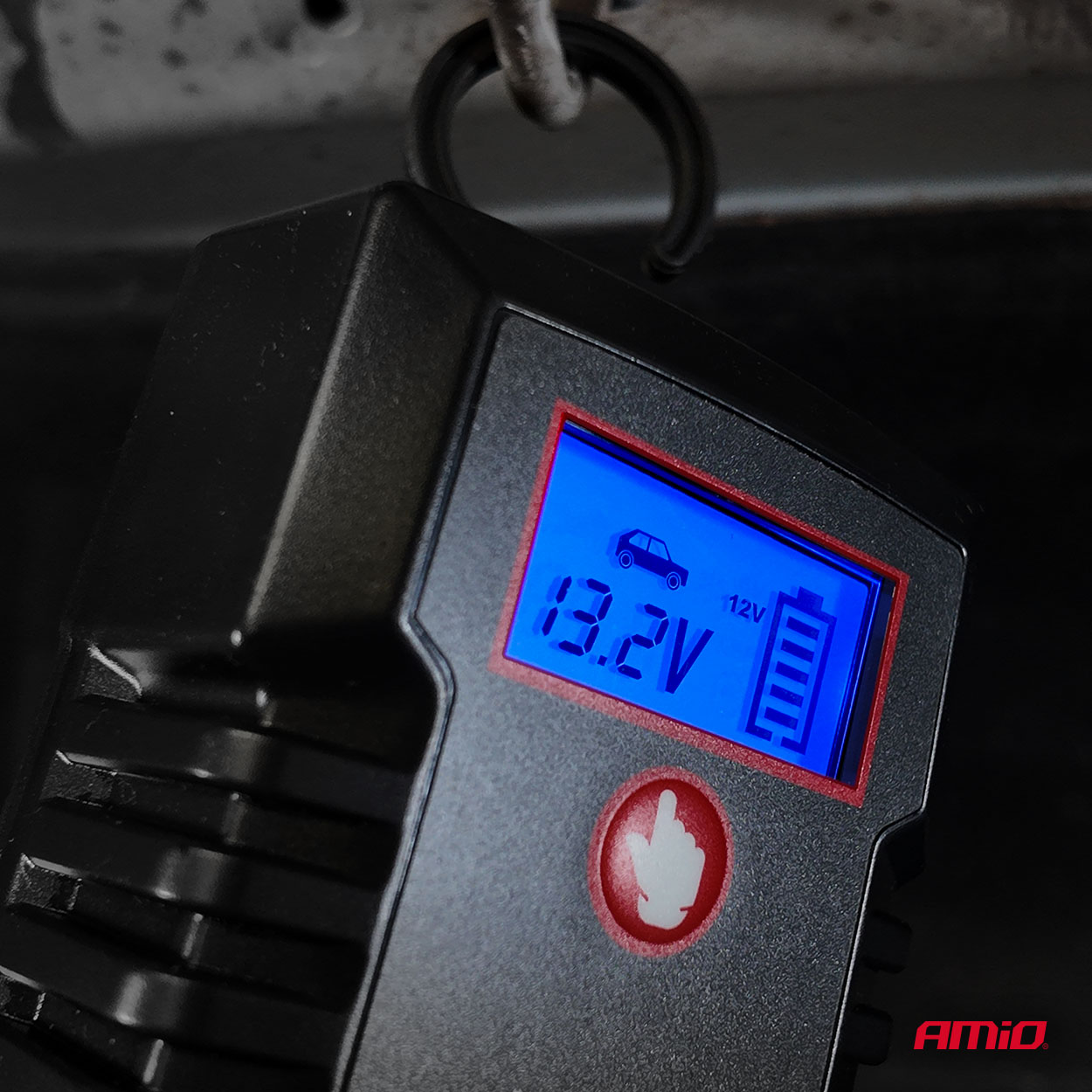 Digitālais akumulatora lādētājs AGM GEL STD LiFePo4 MAX 6A 6/12V PRO HOOK AMIO-04532 Digitālais akumulatora lādētājs AGM GEL STD LiFePo4 MAX 6A 6/12V PRO HOOK AMIO-04532 - Image 5