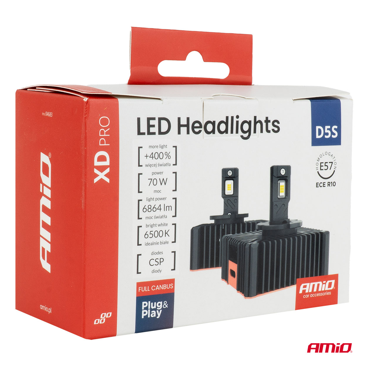 LED priekšējie lukturi XD PRO D5S PILNA CANBUS AMIO-04683 LED priekšējie lukturi XD PRO D5S PILNA CANBUS AMIO-04683 - Image 5