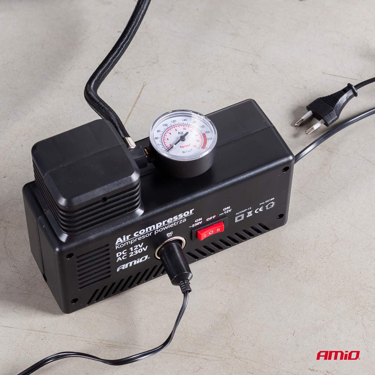 Automašīnas gaisa kompresors 12V/230V Acomp-13 AMIO-02188 Automašīnas gaisa kompresors 12V/230V Acomp-13 AMIO-02188 - Image 6