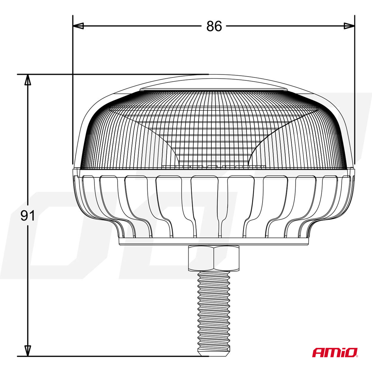 LED brīdinājuma lampa R65 R10 12V 24V W21sb AMIO-02923 LED brīdinājuma lampa R65 R10 12V 24V W21sb AMIO-02923 - Image 6