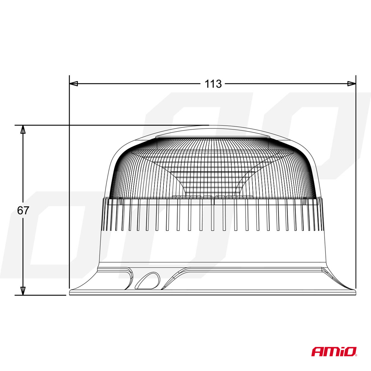 LED brīdinājuma lampa R65 R10 12V 24V W213b AMIO-02926 LED brīdinājuma lampa R65 R10 12V 24V W213b AMIO-02926 - Image 6