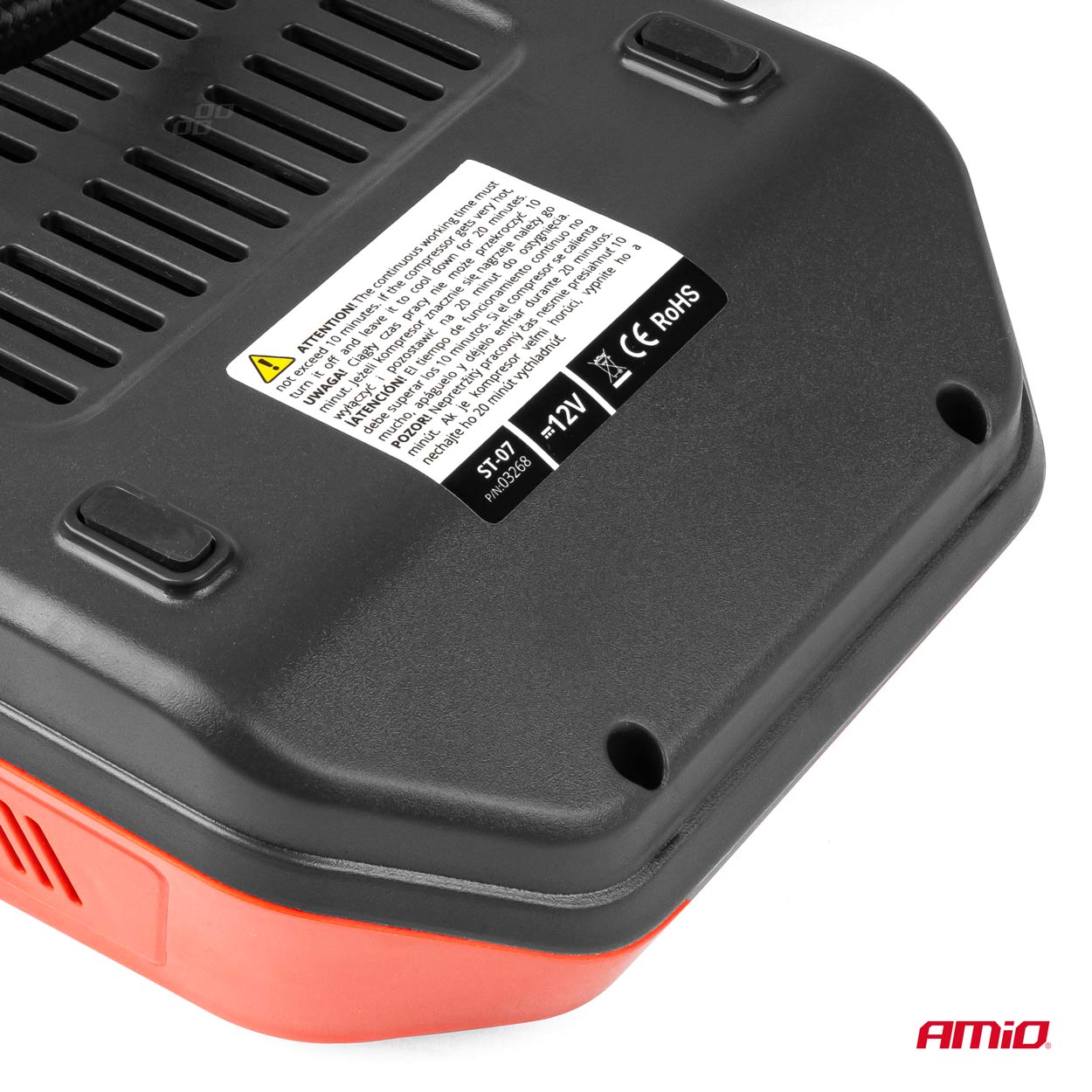 Automašīnas gaisa kompresors ar digitālo spiediena mērītāju un LED apgaismojumu 12V ACOMP-18 AMIO-03268 Automašīnas gaisa kompresors ar digitālo spiediena mērītāju un LED apgaismojumu 12V ACOMP-18 AMIO-03268 - Image 6