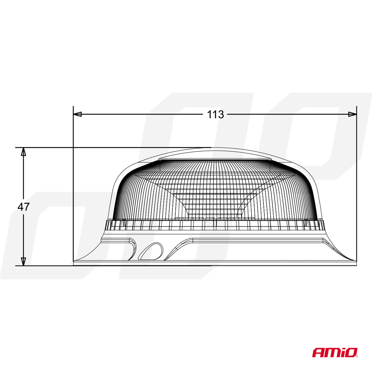 LED brīdinājuma lampa R65 R10 12V 24V W213bl AMIO-02927 LED brīdinājuma lampa R65 R10 12V 24V W213bl AMIO-02927 - Image 7