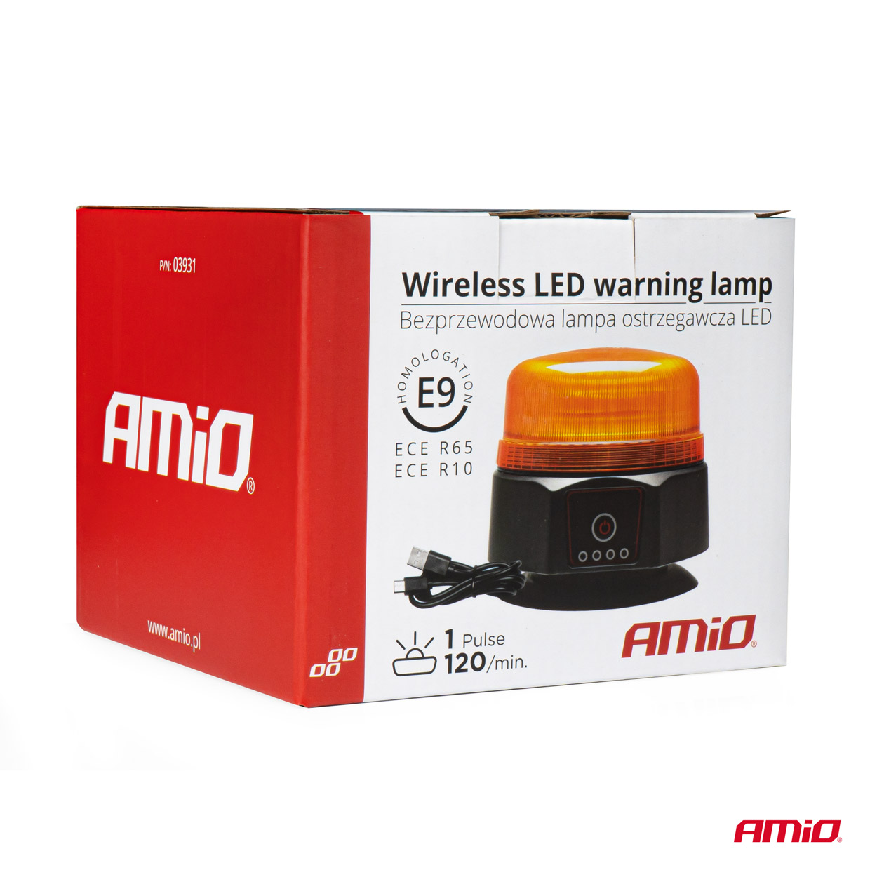 Bezvadu LED brīdinājuma lampa R65 R10 12V 24V AMIO-03931 Bezvadu LED brīdinājuma lampa R65 R10 12V 24V AMIO-03931 - Image 7