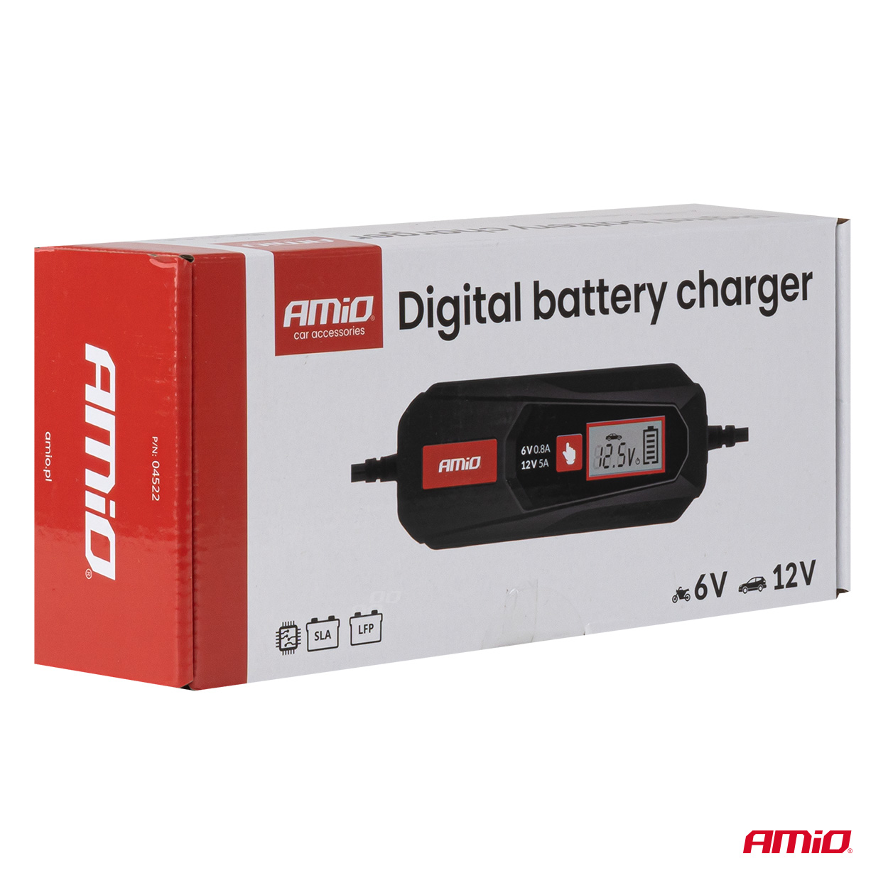 Digitālais akumulatora lādētājs SVINA-SKĀBES LFP MAX 5A 6/12V AMIO-04522 Digitālais akumulatora lādētājs SVINA-SKĀBES LFP MAX 5A 6/12V AMIO-04522 - Image 7