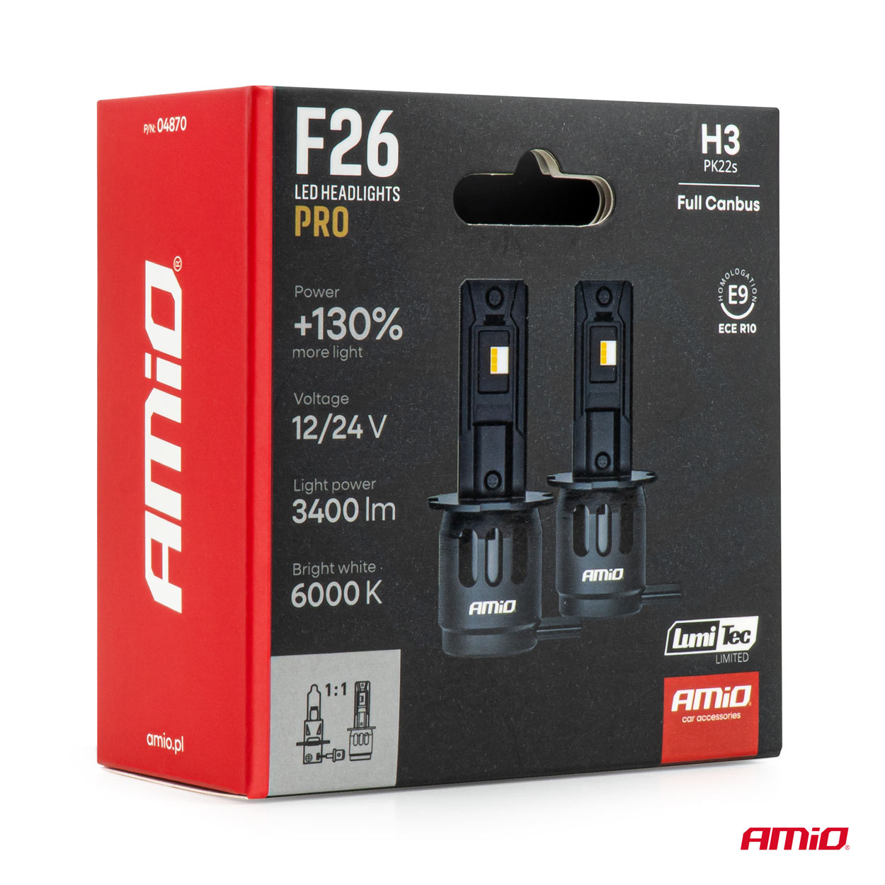 LED priekšējie lukturi F26 PRO sērija LumiTec LIMITED +130% DUO FULL CANBUS H3 12V 24V AMIO-04870 LED priekšējie lukturi F26 PRO sērija LumiTec LIMITED +130% DUO FULL CANBUS H3 12V 24V AMIO-04870 - Image 7