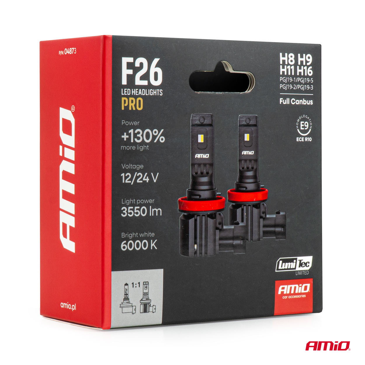 LED priekšējie lukturi, sērija F26 PRO, LumiTec LIMITED +130% DUO FULL CANBUS H8 H9 H11 H16 12V 24V AMIO-04873 LED priekšējie lukturi, sērija F26 PRO, LumiTec LIMITED +130% DUO FULL CANBUS H8 H9 H11 H16 12V 24V AMIO-04873 - Image 7