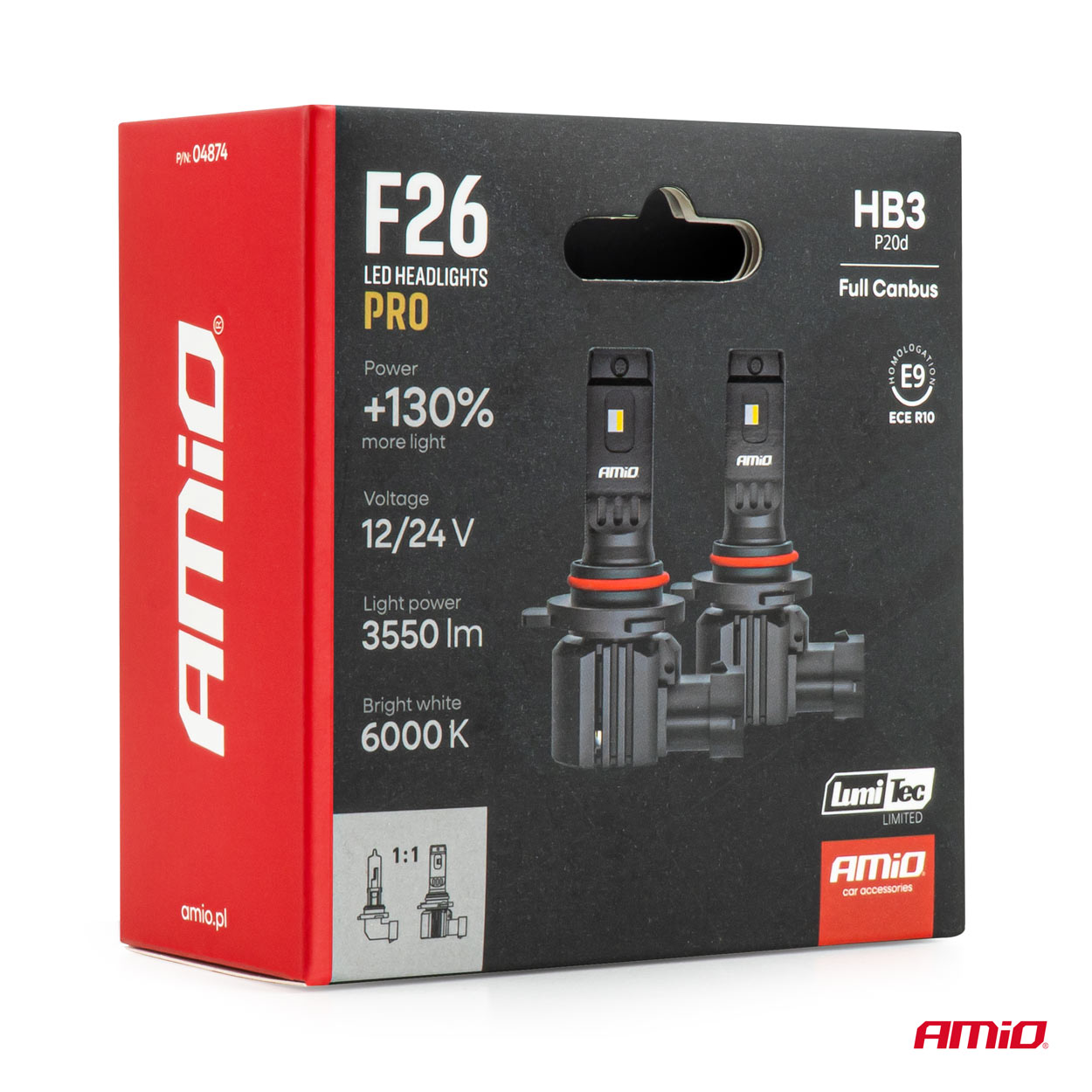 LED priekšējie lukturi, sērija F26 PRO, LumiTec LIMITED +130%, DUO FULL CANBUS HB3, 12V, 24V, AMIO-04874 LED priekšējie lukturi, sērija F26 PRO, LumiTec LIMITED +130%, DUO FULL CANBUS HB3, 12V, 24V, AMIO-04874 - Image 7