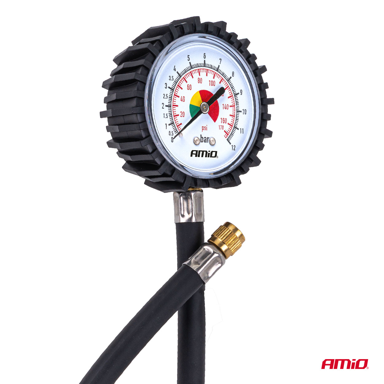 Mehāniskais manometrs ar šļūteni 30 cm 12 bar AMIO-04468 Mehāniskais manometrs ar šļūteni 30 cm 12 bar AMIO-04468 - Image 8