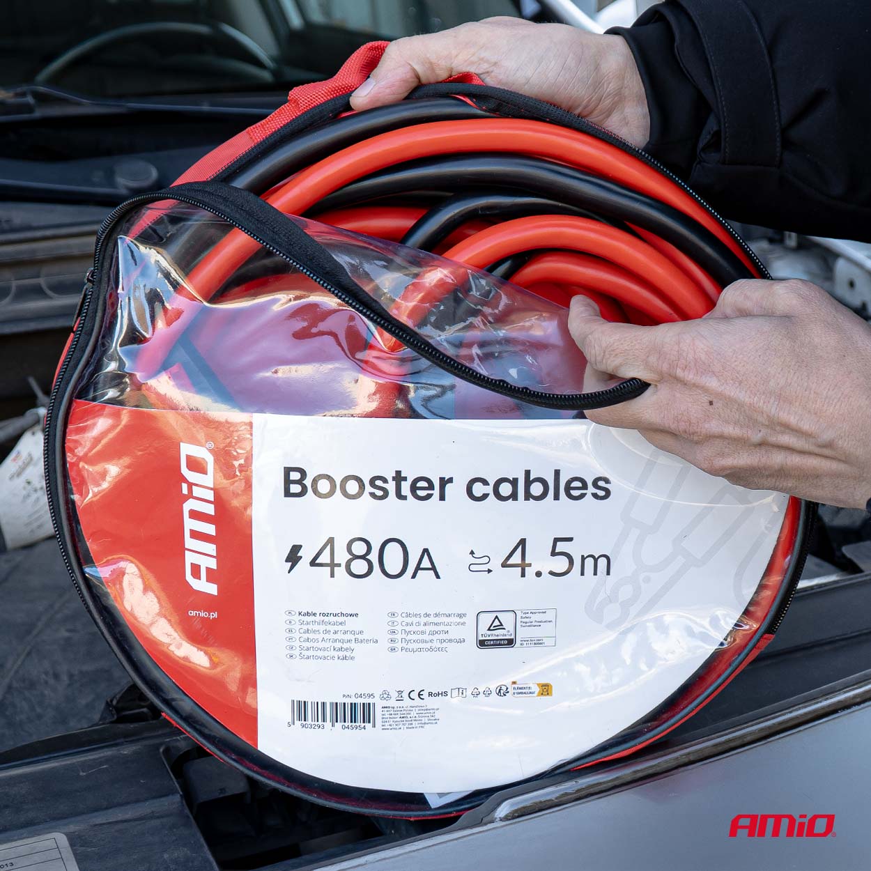 Akumulatora iedarbināšanas kabeļi 480A 4,5m TÜV AMIO-04595 Akumulatora iedarbināšanas kabeļi 480A 4,5m TÜV AMIO-04595 - Image 8