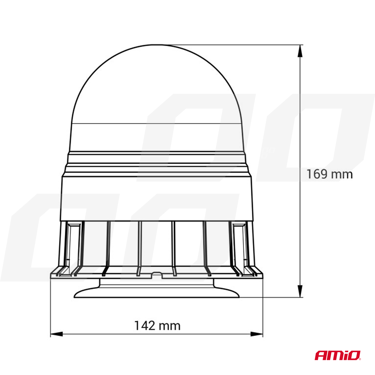Brīdinājuma lampa W02M Magnētiskā R65 R10 39LED 12/24V IP56 AMIO-02300 Brīdinājuma lampa W02M Magnētiskā R65 R10 39LED 12/24V IP56 AMIO-02300 - Image 9