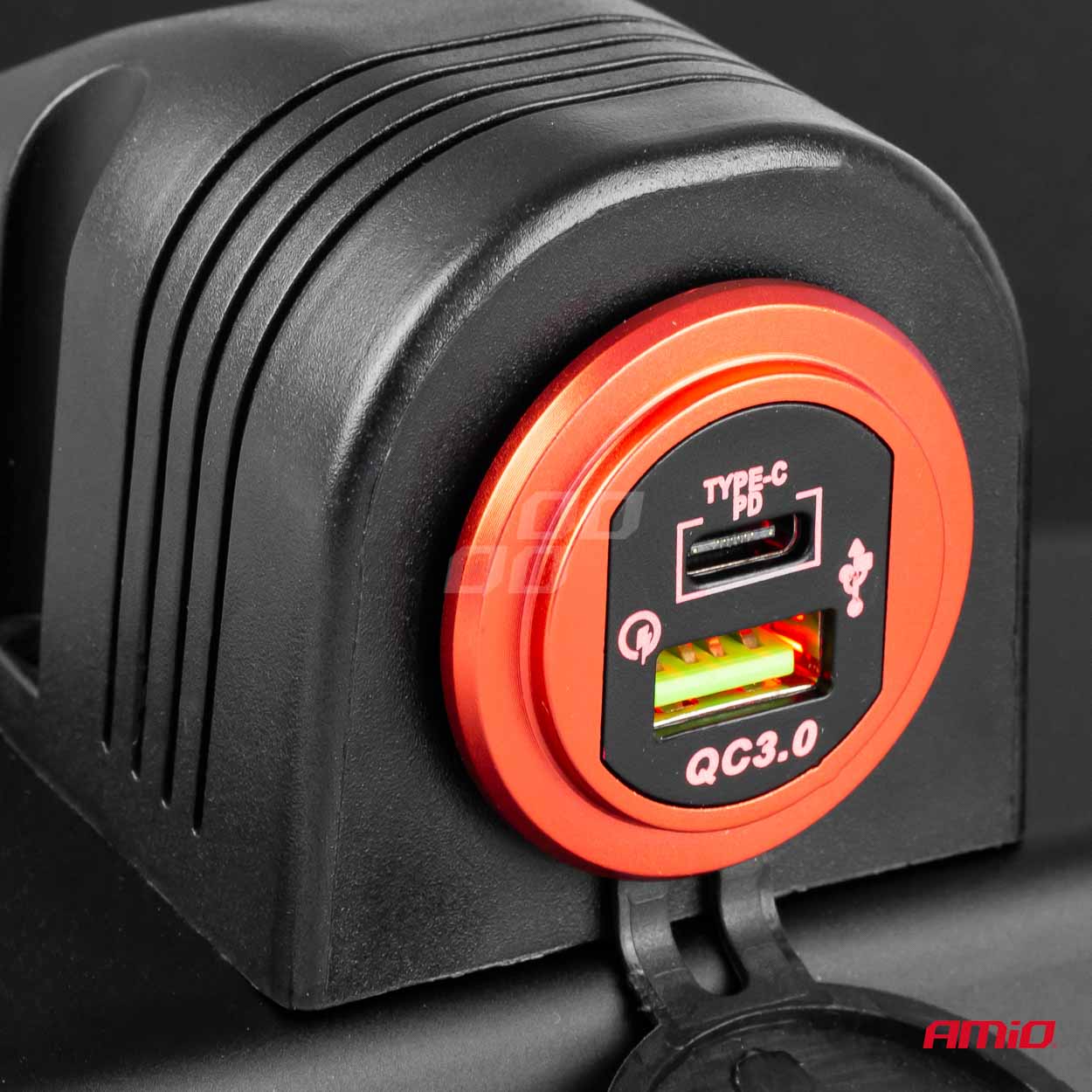 Ūdensizturīgs telefona lādētājs 2xUSB 12/24V MOD-04 AMIO-02854 Ūdensizturīgs telefona lādētājs 2xUSB 12/24V MOD-04 AMIO-02854 - Image 9