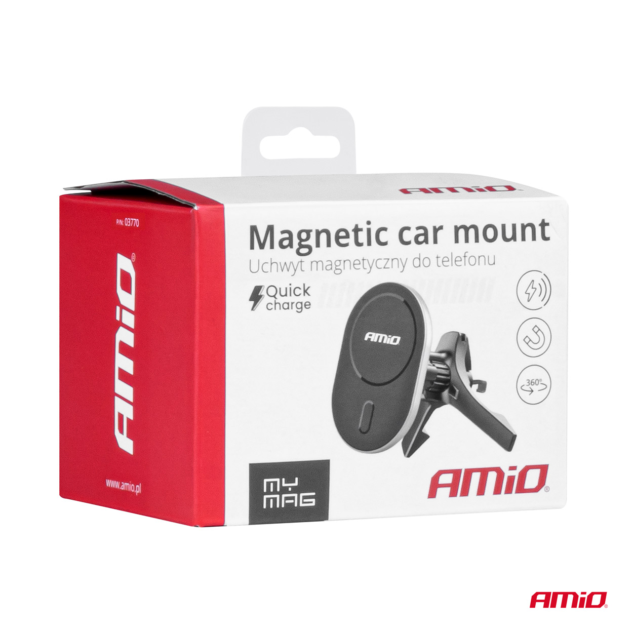 Magnētiskais telefona turētājs My Mag 15W AMIO-03770 Magnētiskais telefona turētājs My Mag 15W AMIO-03770 - Image 9