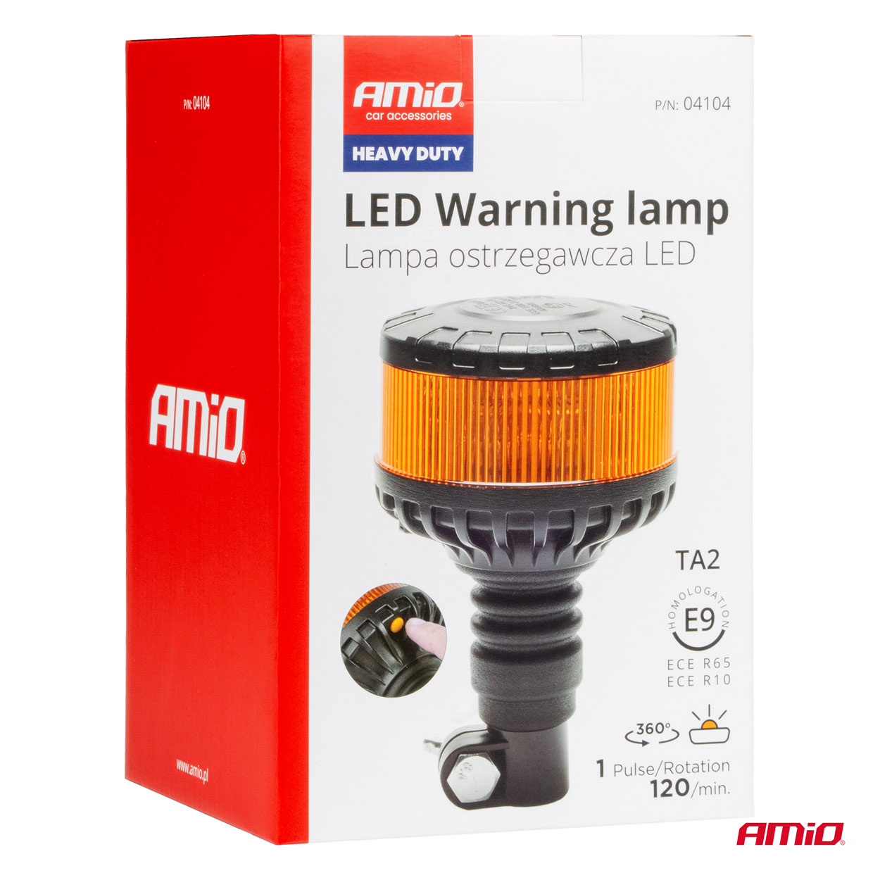 LED brīdinājuma lampa, īpaši izturīga W28P 12V 24V AMIO-04104 LED brīdinājuma lampa, īpaši izturīga W28P 12V 24V AMIO-04104 - Image 9