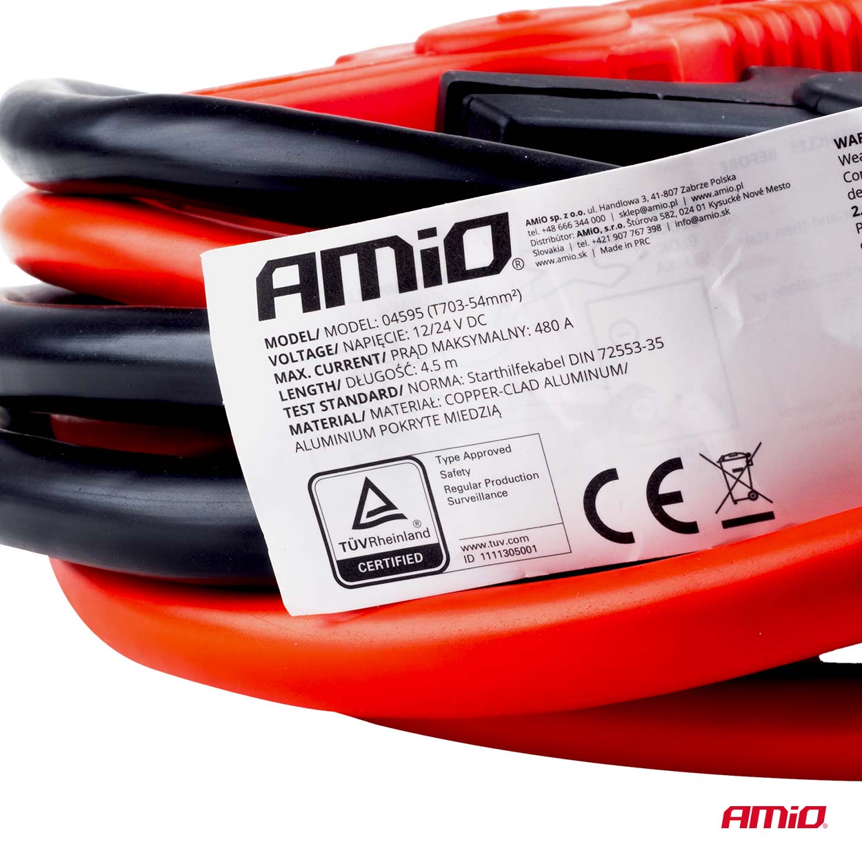 Akumulatora iedarbināšanas kabeļi 480A 4,5m TÜV AMIO-04595 Akumulatora iedarbināšanas kabeļi 480A 4,5m TÜV AMIO-04595 - Image 9