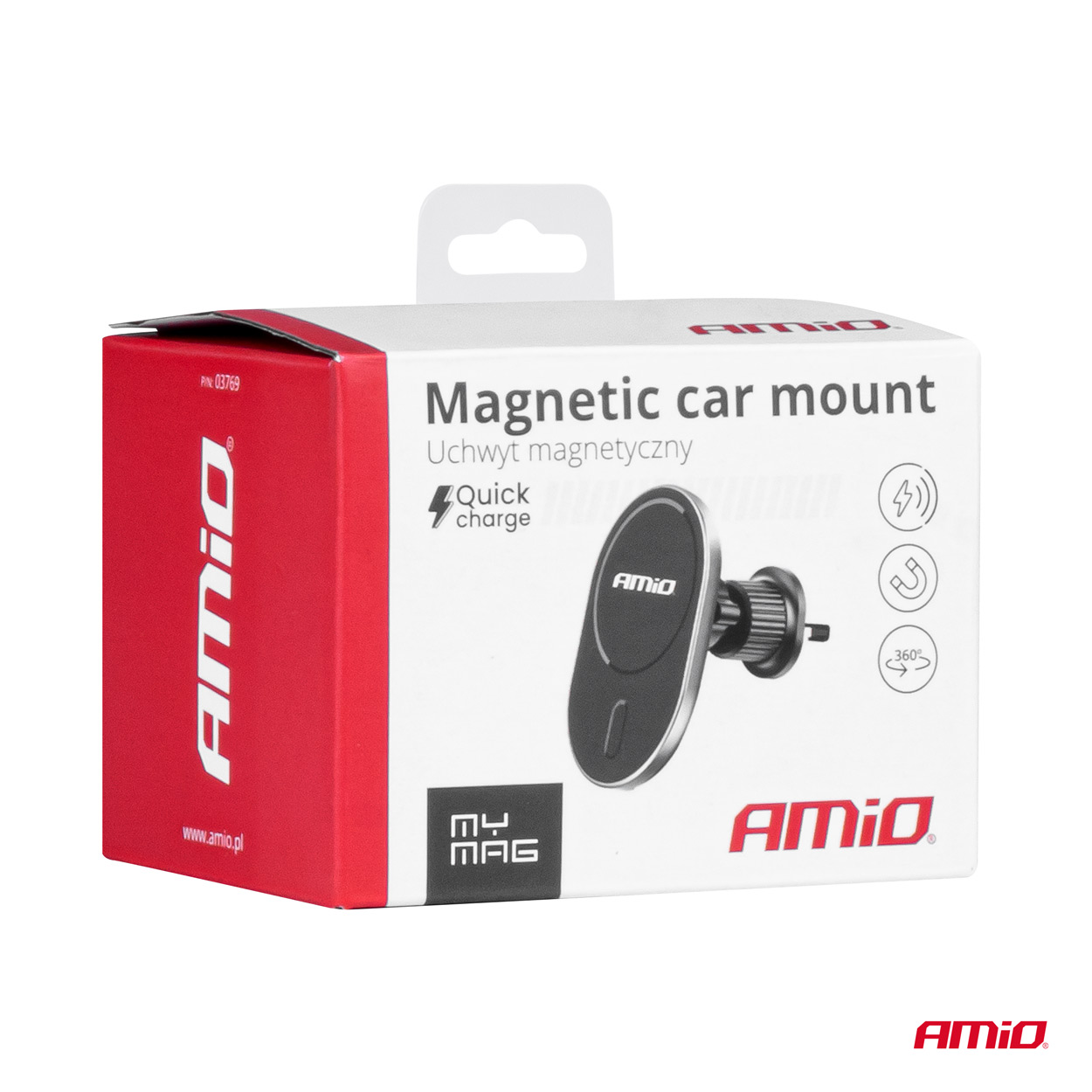 Magnētiskais telefona turētājs My Mag 15W AMIO-03769 Magnētiskais telefona turētājs My Mag 15W AMIO-03769 - Image 10