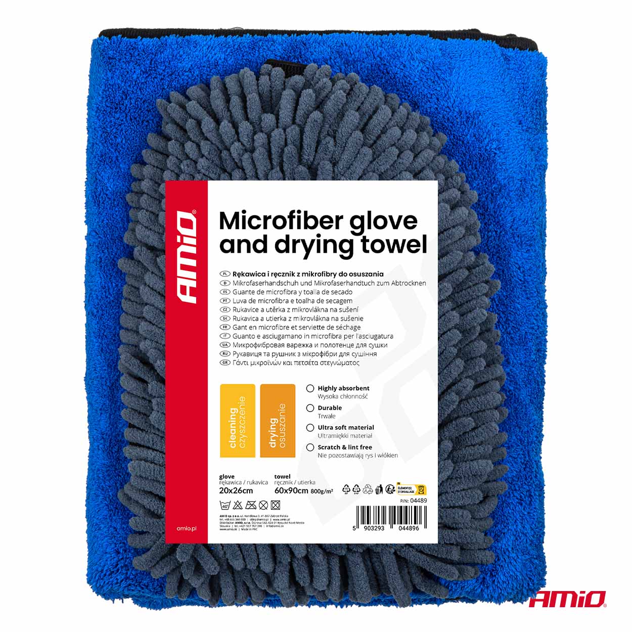 Mikrošķiedras cimds un žāvēšanas dvielis 94/800gsm 20x26/60x90cm AMIO-04489 Mikrošķiedras cimds un žāvēšanas dvielis 94/800gsm 20x26/60x90cm AMIO-04489 - Image 10