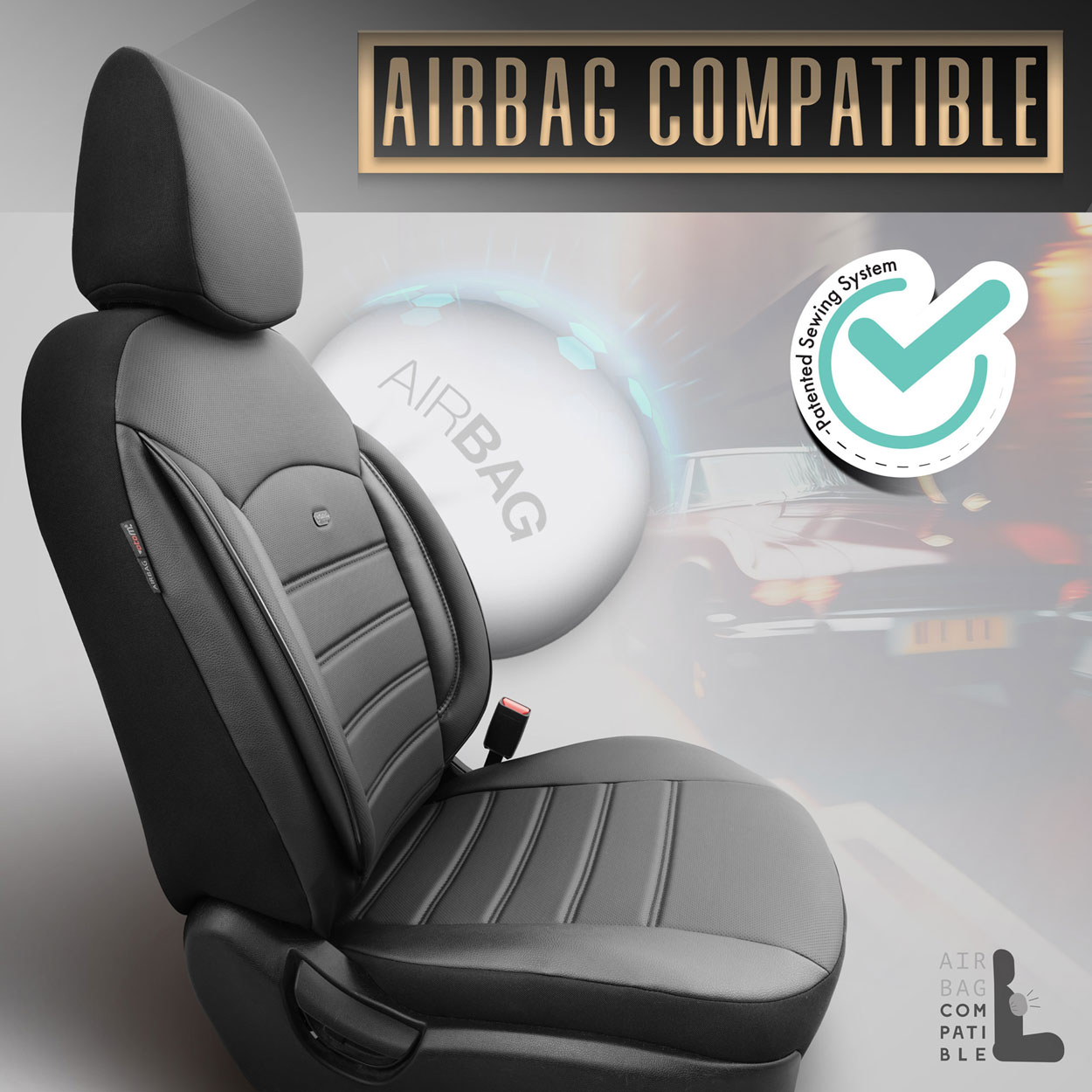 Automašīnu sēdekļu pārvalku komplekts OTOM INSPIRE 3501 MELNA EKOĀDA 3-ZIP Automašīnu sēdekļu pārvalku komplekts OTOM INSPIRE 3501 MELNA EKOĀDA 3-ZIP - Image 7