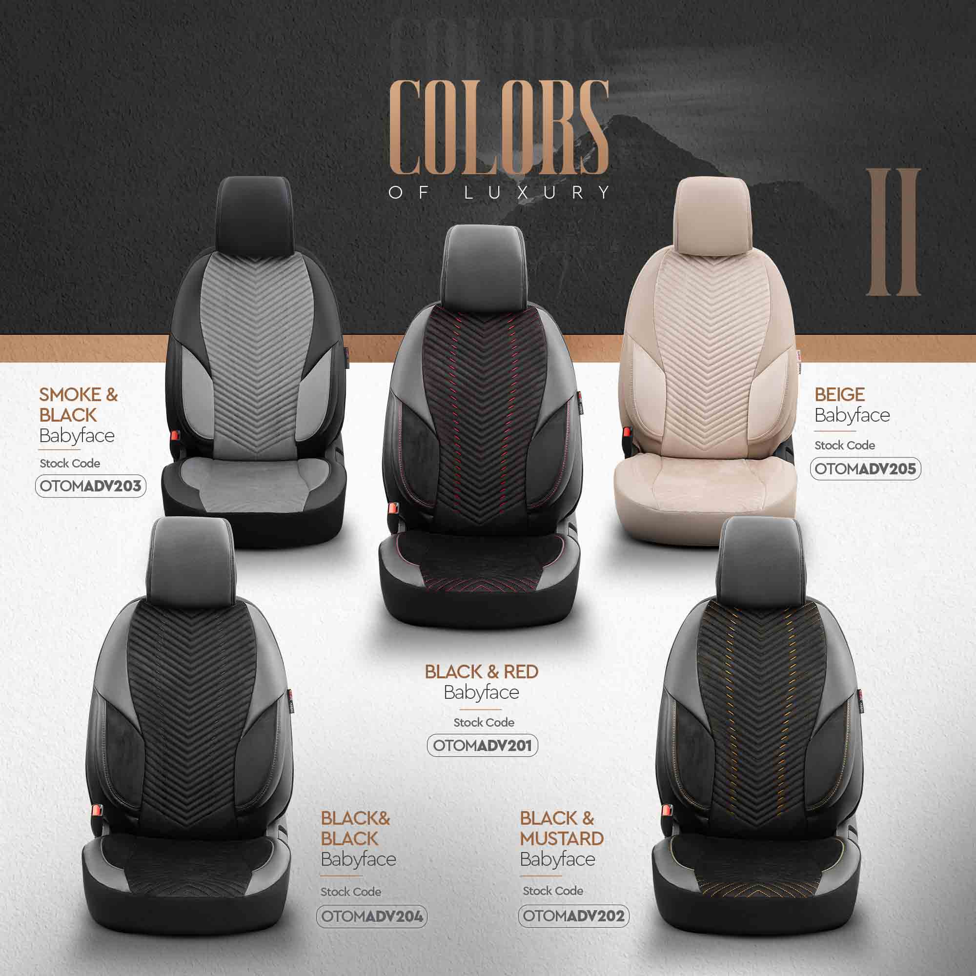 Automašīnu sēdekļu pārvalku komplekts OTOM ADVANCED 204 BLACK BABYFACE 3-ZIP Automašīnu sēdekļu pārvalku komplekts OTOM ADVANCED 204 BLACK BABYFACE 3-ZIP - Image 12