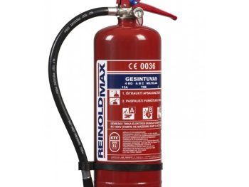 4 kg ABC pulvera ugunsdzēšamais aparāts AMIO-0104